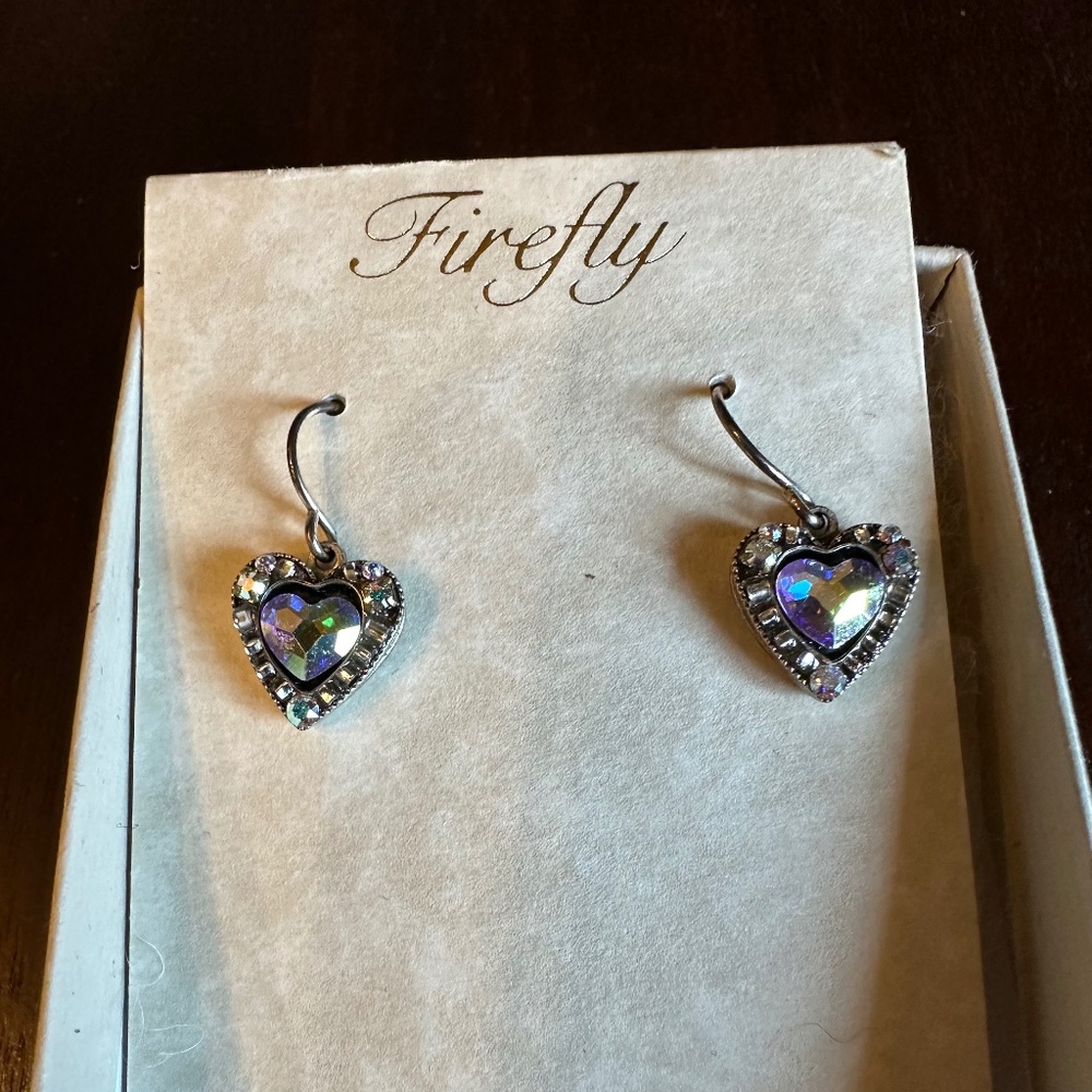 Firefly Crystal Heart Earrings